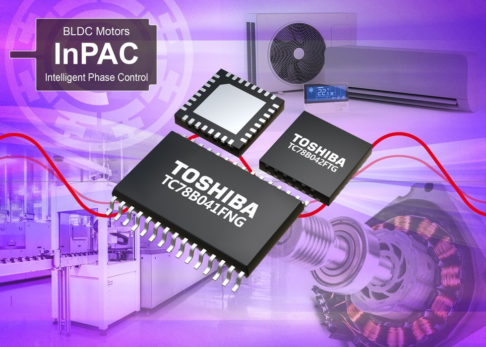 Toshiba annonce des CI contrôleurs de moteur triphasé sans-balais, à commande sinusoïdale